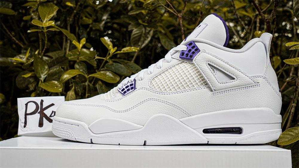 PK GOD Jordan 4 Retro Metallic Purple RETAIL MATERIALS READY TO SHIP